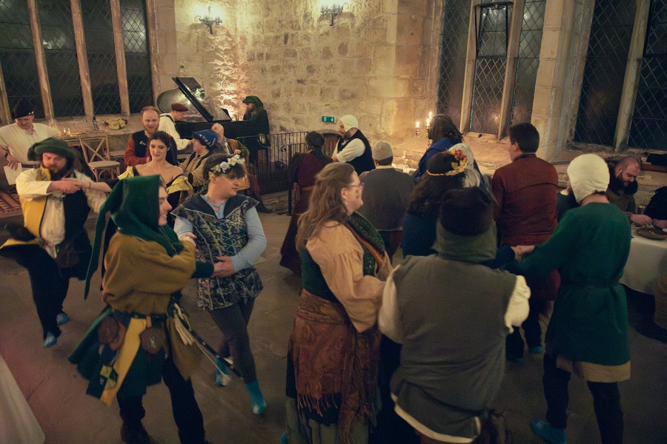 Guests dancing all together