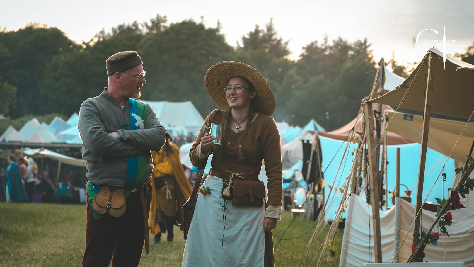 Maybel smiling in the camp, cheeky bint